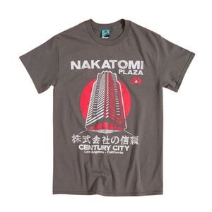 Die Hard Unisex Adult Inspired Nakatomi Plaza T-Shirt / Charcoal